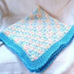 Handcrafted baby blanket throw 35x31 inches